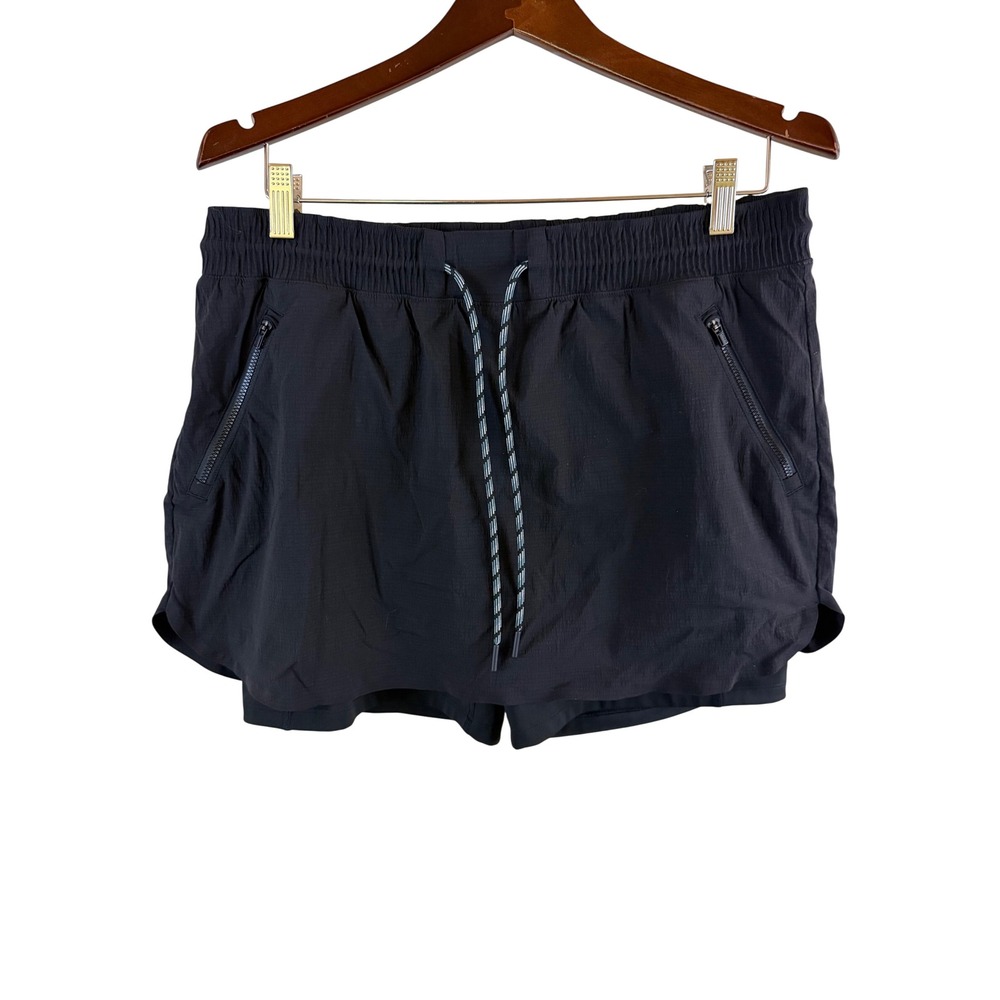 Athleta Trekkie Skort Women 14 Black Activewear Hiking Skirt